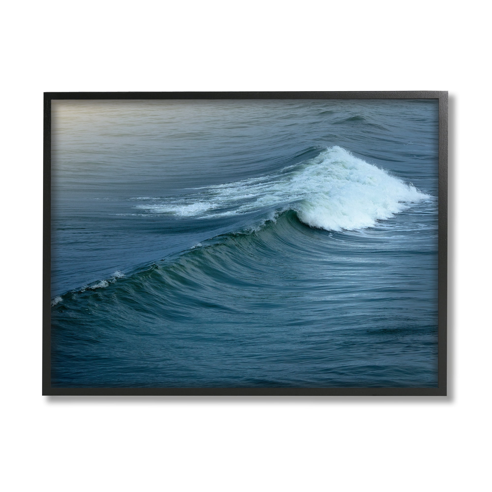 White Cap Beach Tide Incoming Wave Tranquil Waters 20 in x 16 in Framed Photography Art Prints, by Stupell Home Décor