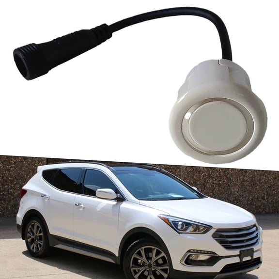 White Car 18.5Mm Parking Sensor 18.5Mm 0.14M Cable White Car Reverse Parking Waterproof Sensor Sound Car Accessories