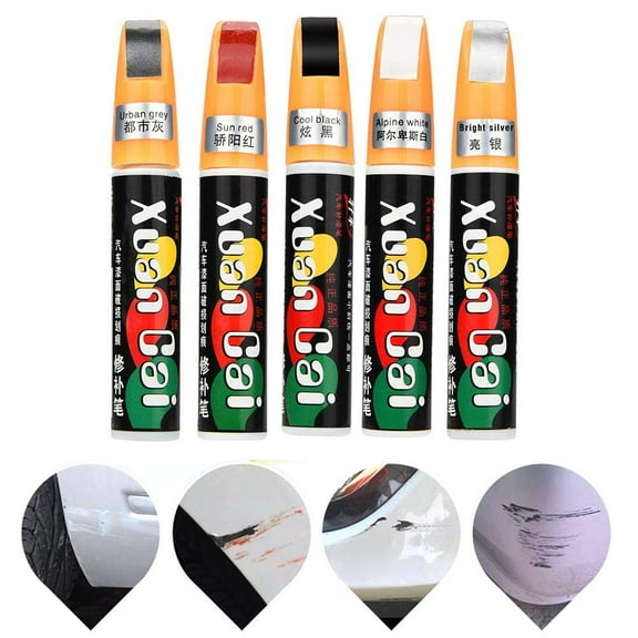 White Car Scratch Repair Paint Pen, Quick Fix Touch-Up Tool for Car Scratches, Smooth Application, Durable Gloss Finish, 12ml Car Scratch Remover Pen