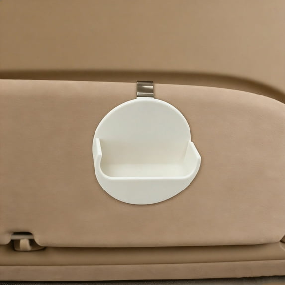 White Car Visor Clip Holder for ZYN, Nicotine Pouch Organizer with Secure Storage, Lightweight, Durable & Universal Fit for All Vehicles, Unique Gift