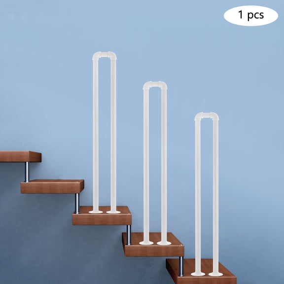 White Carbon Steel 20*100cm u-Shaped Stair Handrail Industrial Wind Pipe Guardrail Indoor And Outdoor Safety Handrail