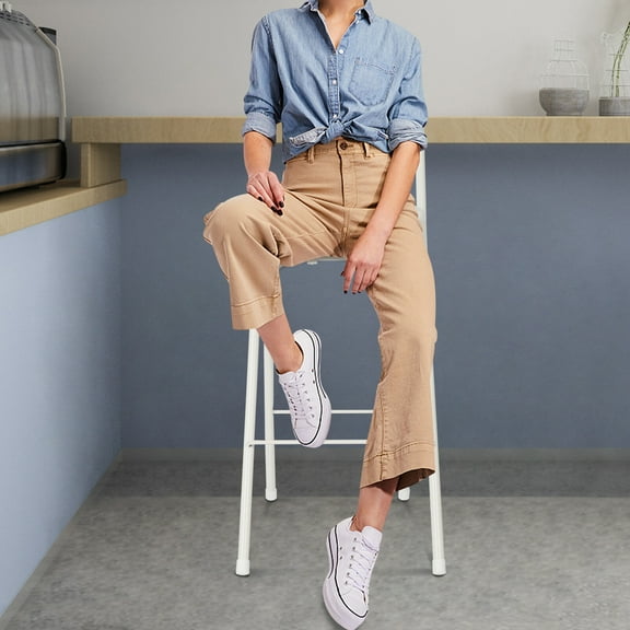 Foldable Bar Chair, Tall Folding Chair, Portable Folding Stool Max 275.58lbs