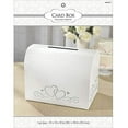 thumbnail image 1 of White Card Holder Box with Silver Glitter Hearts | Wedding and Engagement Party, 1 of 2