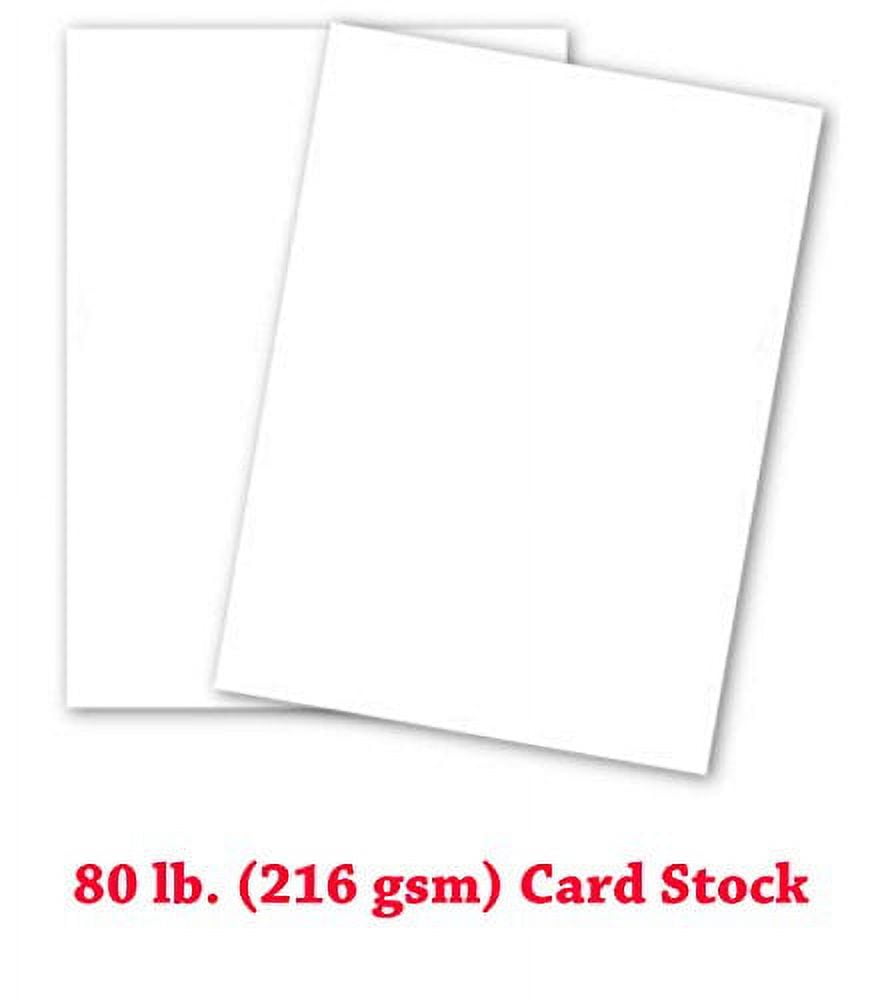 White Card Stock Paper | 8 1/2 x 11 Inches | Letter (US) Paper Size | 50 Sheets per