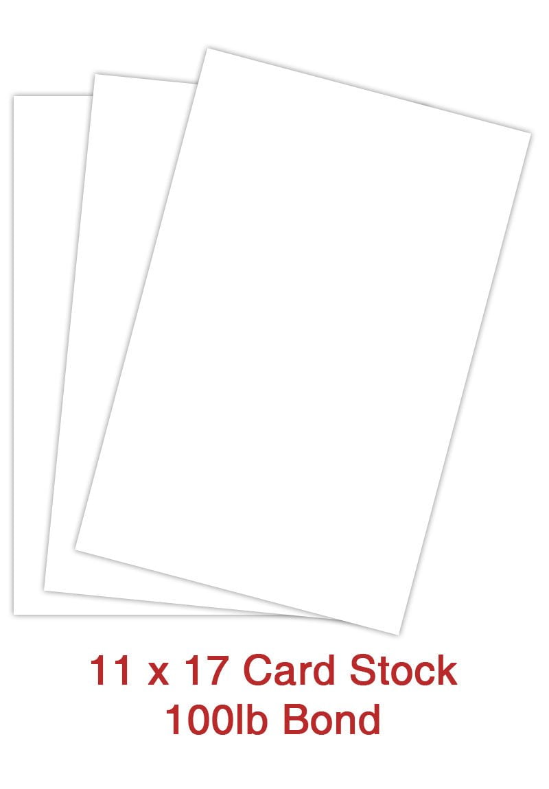 White Card Stock Paper - 11x17 - Heavyweight 100lb Cover (270gsm) - 100 Pk by Superfine Printing Inc.