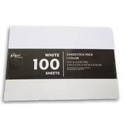 White Card Stock Paper Pack - 100 Sheets - 4.5 x 6.5 Inches