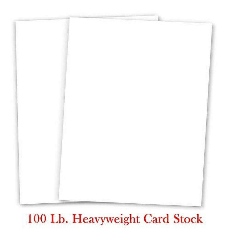 White Card Stock Paper, 8.5 x 11 Inch Thick Heavy Weight Smooth Cardstock, 50 Sheets Per Pack