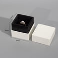 thumbnail image 1 of White Cardboard Velvet Lining Jewelry Box Ring Earring Necklace Packaging Box Portable Jewelry Set Box High-End Wedding Ring Box Black-S, 1 of 6