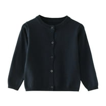 White Cardigan Plus Size Girls Cardigan Sweater School Uniforms Toddler Long Sleeve Button Knit Solid Sweaters Tops Girls Long Sleeve Cardigan Kids Casual