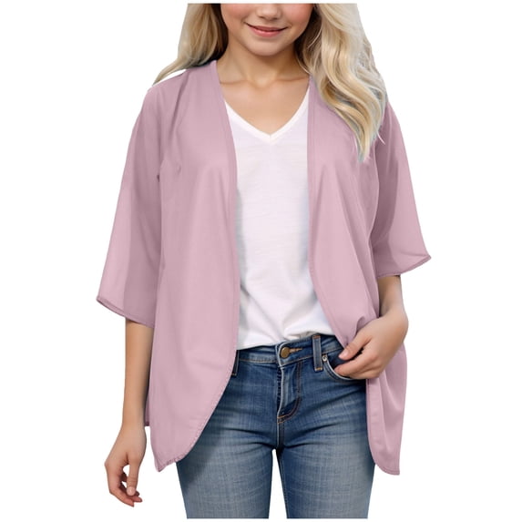 White Cardigan Plus Size Teen Girls Short Sleeve Cropped Cardigan Summer Cute Sweaters Lightweight V-Neck Button Down Bolero Short Shrugs Tops