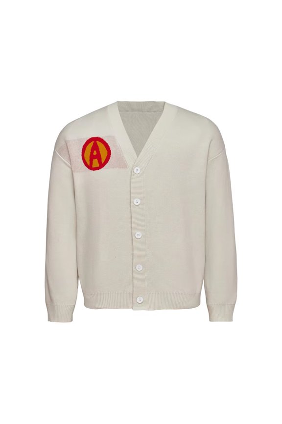 White Cardigan Sweater Knitted Jacket Coat Halloween Costume