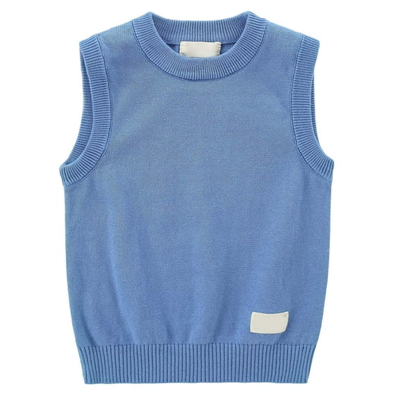 White Cardigan Toddler Kid Boys Girls Sweater Vest 100% Cotton School Uniform Vest for Girls Boy Toddler Kids Knit Vest