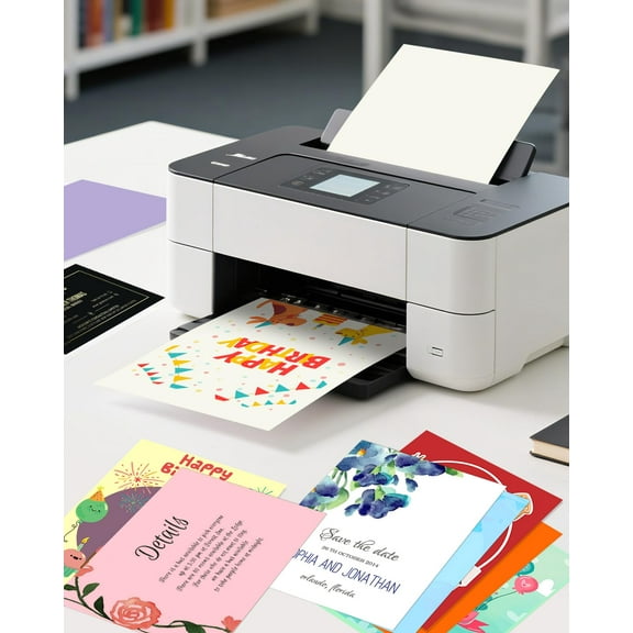 White Cardstock 8.5 x 11, 40 Sheets Card Stock, 75 LB 200 GSM Thick Paper, Printer Paper for School Office Supplies, Art, Watercolor, Craft, Drawing, Invitations, Menus, DIY Cards