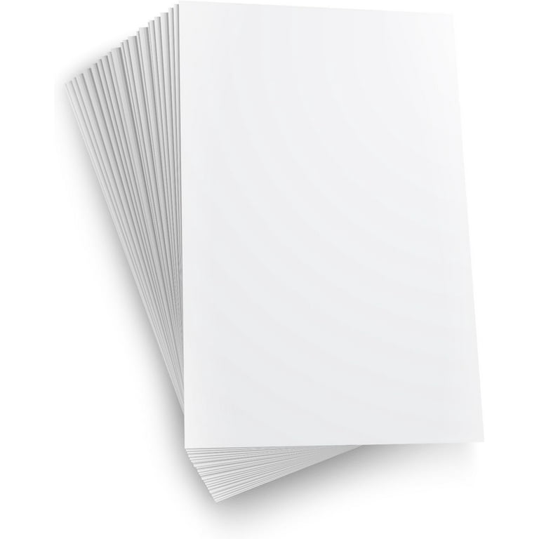 White Thick Paper Cardstock - for Business Card, Art, Invitations,  Stationary Printing | 80 lb Card Stock | 8.5 x 11 inch | Heavy Weight Cover  Stock