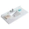 thumbnail image 1 of White Carrara Marble Countertop - 48" - Single Hole with Rectangular Sink, 1 of 4