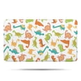 thumbnail image 1 of White Cartoon Colorful Dinosaurs Pattern Bathroom Rugs Mat,Non Slip Microfiber Bathroom Rug,Rubber Backing,Soft Bathroom Mats for Bathroom Floor,Tub and Shower,17x30in(43x75cm), 1 of 5