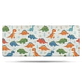 thumbnail image 1 of White Cartoon Cute Dinosaurs Pattern Bathroom Rugs Mat,Non Slip Microfiber Bathroom Rug,Rubber Backing,Soft Bathroom Mats for Bathroom Floor,Tub and Shower,60x24in(150x60cm), 1 of 5