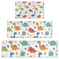 thumbnail image 1 of White Cartoon Dinosaurs Bones Pattern Kitchen Rugs Sets Of 3,Kitchen Runner Rugs Non Skid Washable,Decorative Kitchen Floor Mats for Kitchen,Sink,Laundry,17"x30"+ 17"x47" + 17"x59", 1 of 6