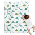 thumbnail image 1 of White Cartoon Dinosaurs Geometric Pattern Blanket,Comfortable Soft Flannel Throw Blanket,All Season,Warm Lightweight Blankets for Sofa Bed Couch Living Room Chair,30"x40", 1 of 4