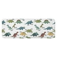 thumbnail image 1 of White Cartoon Dinosaurs Names Pattern Kitchen Rug Mat,Kitchen Runner Rugs Non Skid Washable,Decorative Kitchen Floor Mats for Kitchen,Sink,Laundry,17"x47.2", 1 of 7