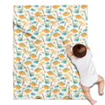 thumbnail image 1 of White Cartoon Dinosaurs Palm Trees Pattern Blanket,Comfortable Soft Flannel Throw Blanket,All Season,Warm Lightweight Blankets for Sofa Bed Couch Living Room Chair,30"x40", 1 of 4