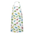 thumbnail image 1 of White Cartoon Dinosaurs Pattern Apron-Garden Aprons for Women with Pockets-Cotton Linen Waterproof Kitchen Cooking Gardening Aprons Adjustable for Kitchen,Cooking,BBQ and Salon 33x27 Inch, 1 of 7