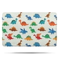 thumbnail image 1 of White Cartoon Dinosaurs Pattern Bathroom Rugs Mat,Non Slip Microfiber Bathroom Rug,Rubber Backing,Soft Bathroom Mats for Bathroom Floor,Tub and Shower,20x32in(50x80cm), 1 of 5