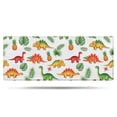 thumbnail image 1 of White Cartoon Dinosaurs Pineapples Pattern Bathroom Rugs Mat,Non Slip Microfiber Bathroom Rug,Rubber Backing,Soft Bathroom Mats for Bathroom Floor,Tub and Shower,60x24in(150x60cm), 1 of 5