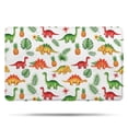 thumbnail image 1 of White Cartoon Dinosaurs Pineapples Pattern Bathroom Rugs Mat,Non Slip Microfiber Bathroom Rug,Rubber Backing,Soft Bathroom Mats for Bathroom Floor,Tub and Shower,20x32in(50x80cm), 1 of 5