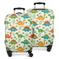 thumbnail image 1 of White Cartoon Dinosaurs Plants Pattern Luggage Cover Fashion Suitcase Cover Baggage Covers Fit 25-28 Inch Luggage (Go Travel), 1 of 5