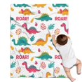 thumbnail image 1 of White Cartoon Dinosaurs Roar Pattern Blanket,Comfortable Soft Flannel Throw Blanket,All Season,Warm Lightweight Blankets for Sofa Bed Couch Living Room Chair,30"x40", 1 of 4