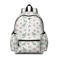 thumbnail image 1 of White Cartoon Dinosaurs Sweets Rainbows Cute School Backpack with Padded Back and Adjustable Shoulder Straps 13.4"x11"x4.7", 1 of 5