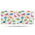 thumbnail image 1 of White Cartoon Dinosaurs Trees Pattern Bathroom Rugs Mat,Non Slip Microfiber Bathroom Rug,Rubber Backing,Soft Bathroom Mats for Bathroom Floor,Tub and Shower,60x24in(150x60cm), 1 of 5