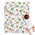 thumbnail image 1 of White Cartoon Dinosaurs Unicorns Pattern Blanket,Comfortable Soft Flannel Throw Blanket,All Season,Warm Lightweight Blankets for Sofa Bed Couch Living Room Chair,30"x40", 1 of 4
