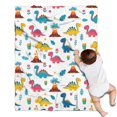 thumbnail image 1 of White Cartoon Dinosaurs Volcanoes Pattern Blanket,Comfortable Soft Flannel Throw Blanket,All Season,Warm Lightweight Blankets for Sofa Bed Couch Living Room Chair,30"x40", 1 of 4