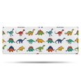 thumbnail image 1 of White Cartoon Fantasy Dinosaurs Pattern Bathroom Rugs Mat,Non Slip Microfiber Bathroom Rug,Rubber Backing,Soft Bathroom Mats for Bathroom Floor,Tub and Shower,47x17in(120x43cm), 1 of 5