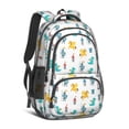 thumbnail image 1 of White Cartoon KnightsCastles Pattern Cute School Backpack Bag with Padded Back and Adjustable Shoulder Straps 16.9 X 12.6 X 5.9 Inches, 1 of 5