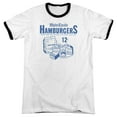 thumbnail image 1 of White Castle 12 Cents Adult Ringer T-Shirt White Black, 1 of 1