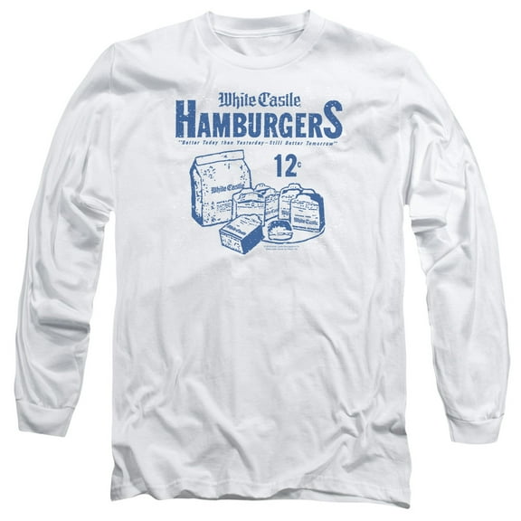 White Castle 12 Cents Long Sleeve T-Shirt Adult 18/1 White