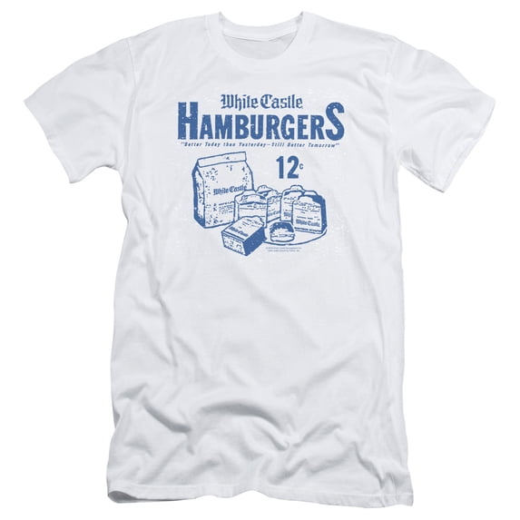 White Castle 12 Cents S/S Adult 30/1 T-Shirt White
