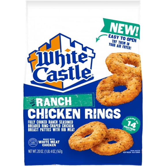 White Castle Chicken Rings Ranch 20oz Bag (Frozen Chicken)