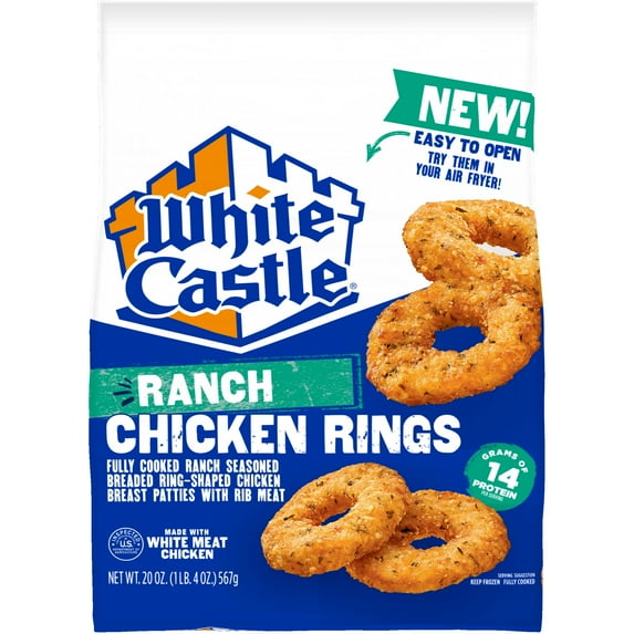 White Castle Chicken Rings Ranch 20oz Bag (Frozen Chicken)