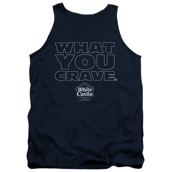White Castle Craving Adult Tank Top Navy