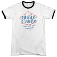 thumbnail image 1 of White Castle Lets Eat Adult Ringer T-Shirt White Black, 1 of 1