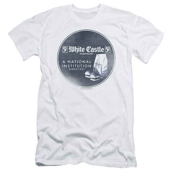 White Castle National Institution S/S Adult 30/1 T-Shirt White
