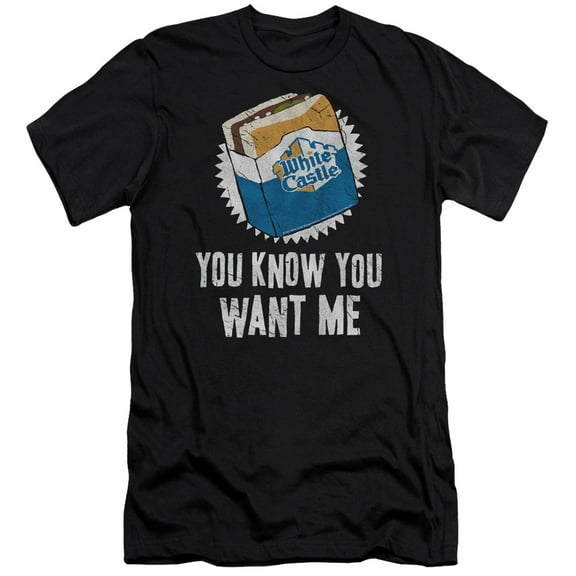 White Castle Want Me S/S Adult 30/1 T-Shirt Black