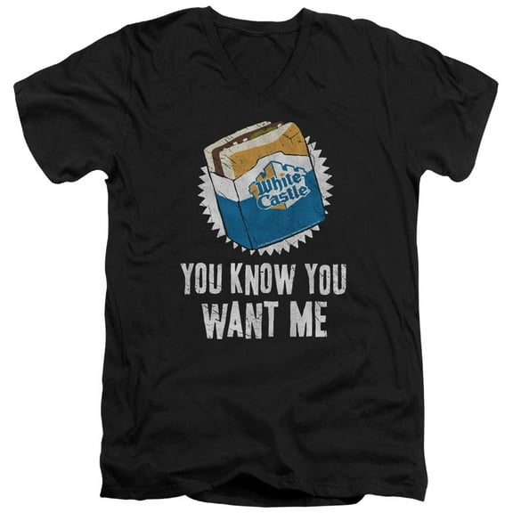 White Castle - Want Me - Slim Fit V Neck Shirt - Medium
