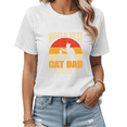 thumbnail image 1 of White Cat Dad Ever Print Tshirt Graphic Tees Shirts Fathers Day Casual S-5XL Tops, 1 of 5