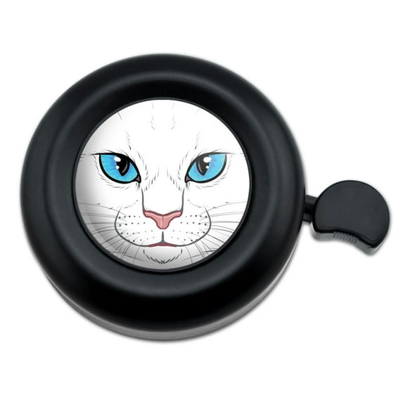 White Cat Face Pet Kitty Bicycle Handlebar Bike Bell