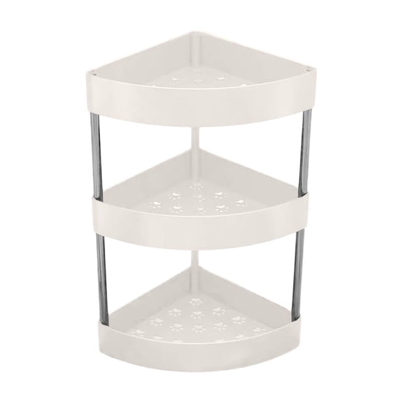 White Cat Paw 3 Tier Shelf – Triangle Desktop Organizer, Skincare Cosmetic Rack, Tool Free Quick Assembly